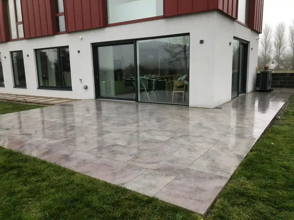 modern grey patio dublin porcelain tiles