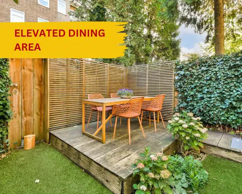 elevated dining area patio Ireland