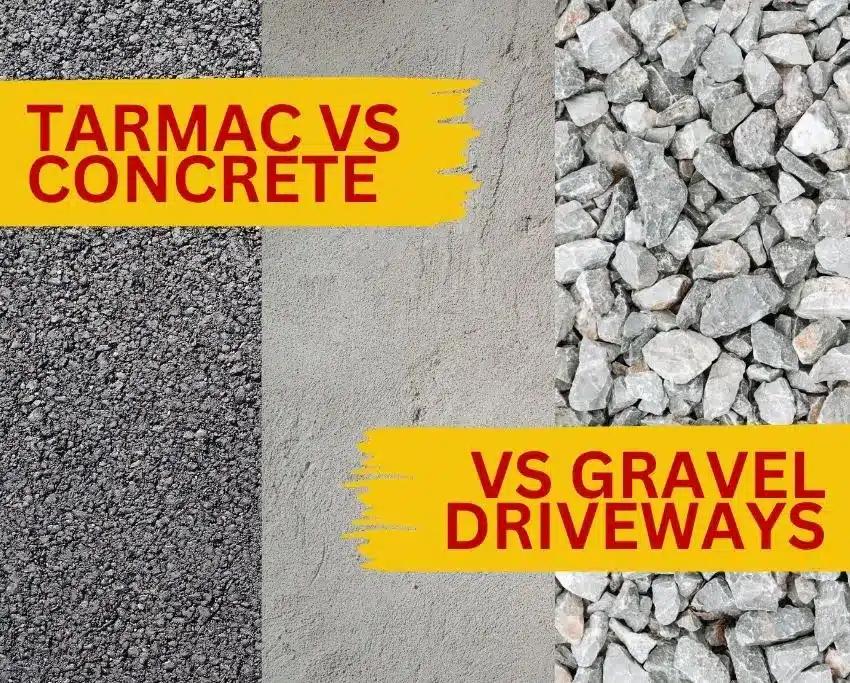 tarmac vs concrete vs gravel driveways